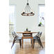 Taos 5 Light 26 inch Matte Black/Wood Grain Chandelier Ceiling Light